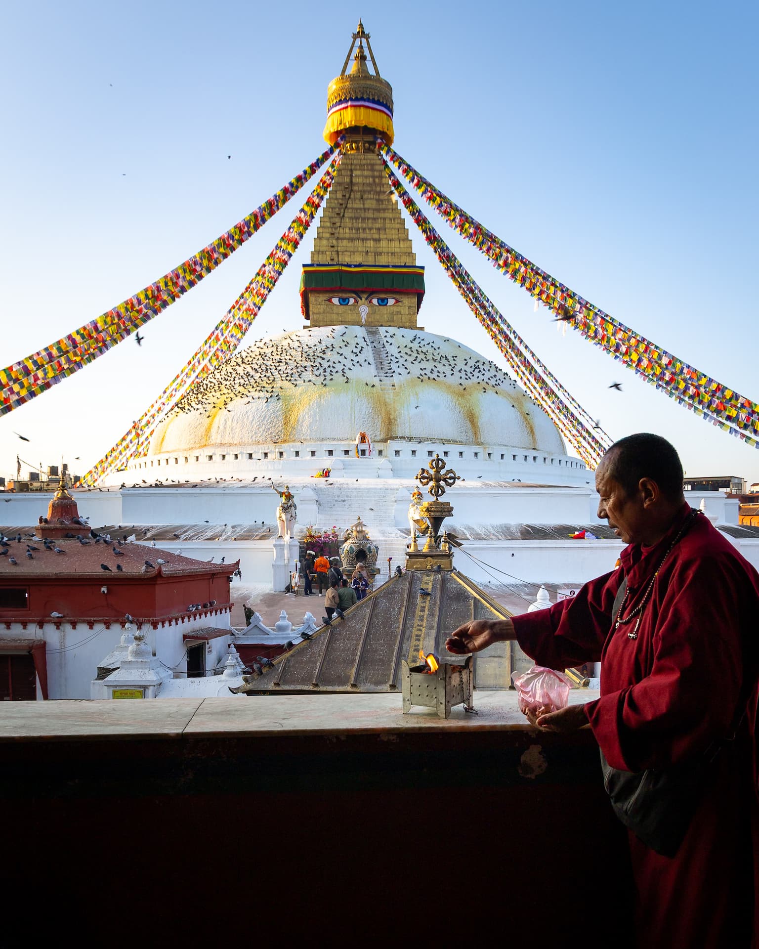 Prayer at Boudhanath Stupa in Kathmandu | Cultural India & Nepal