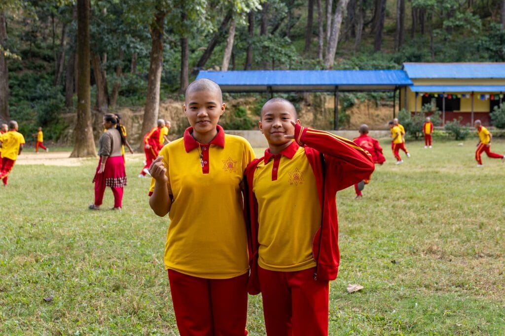 Smiling children at an orphanage in Nepal