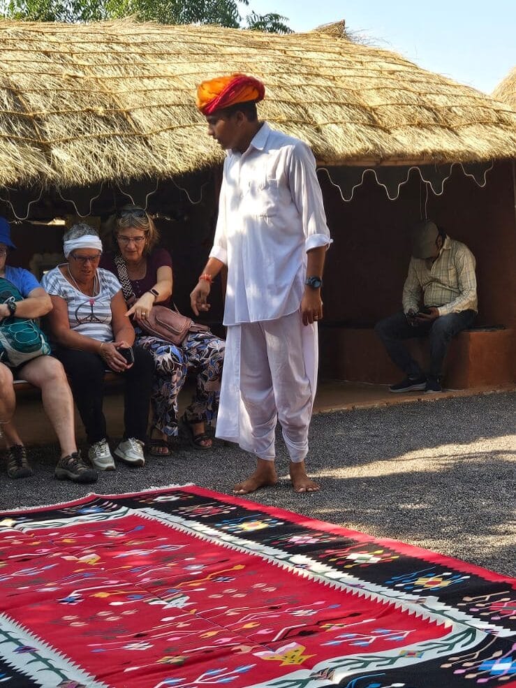 Traditional textile workshop in India
